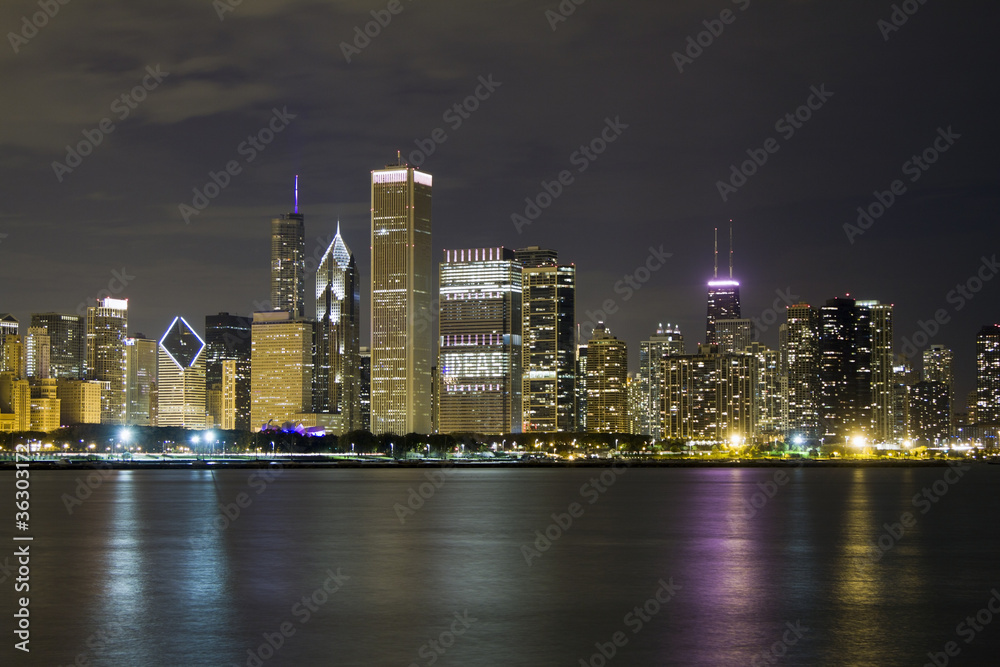 Obraz premium Chicago Downtown jesienią