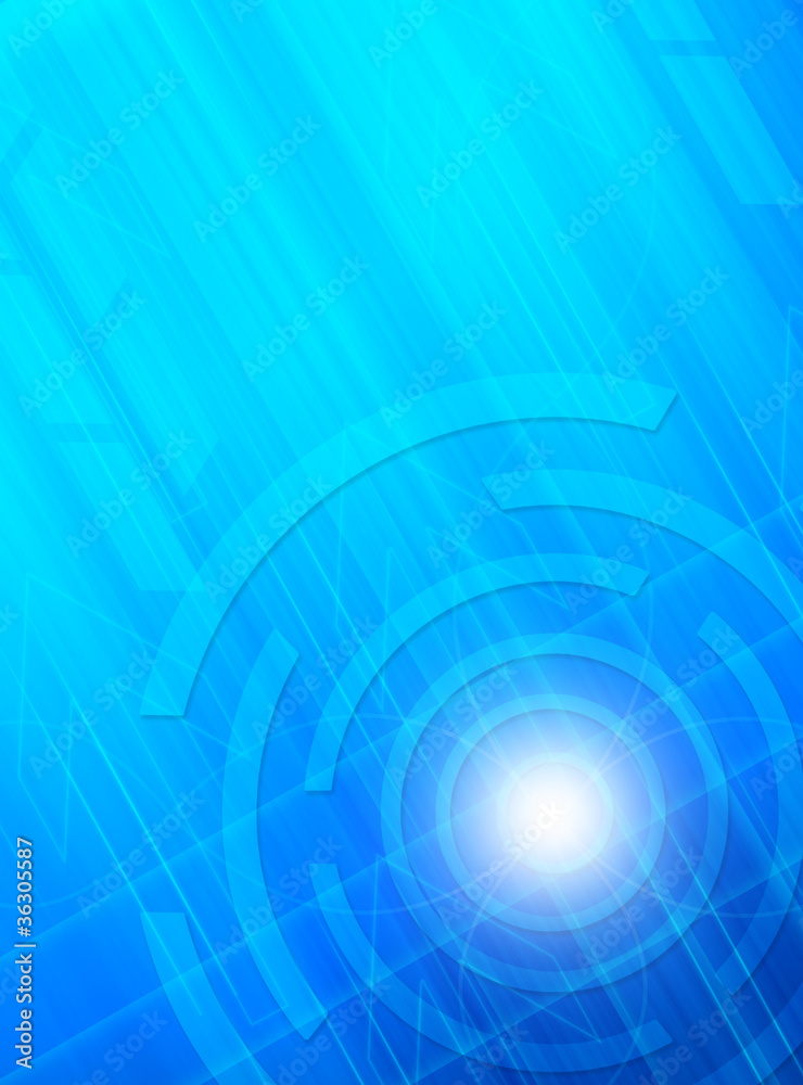 Abstract technology blue and arrow background.