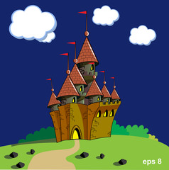 Fototapete Schloss castle vector  © kras99