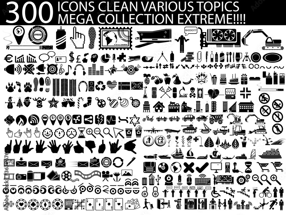 300 ICONS CLEAN VARIOUS TOPICS MEGA COLLECTION EXTREME