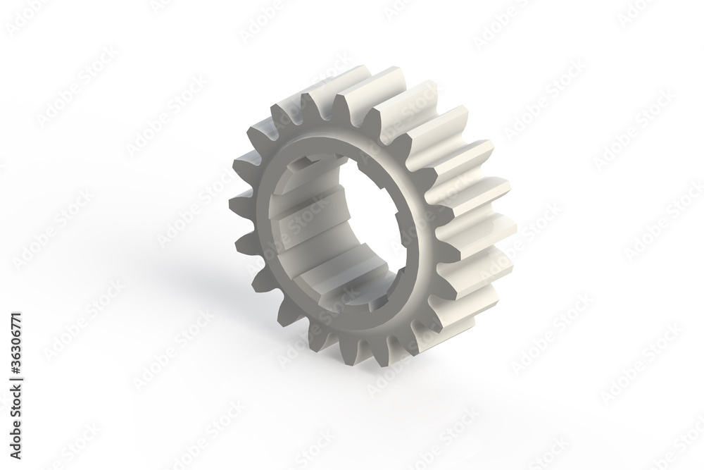 White single sprocket (3D computer generated gear) White single sprocket (3D computer generated gear)