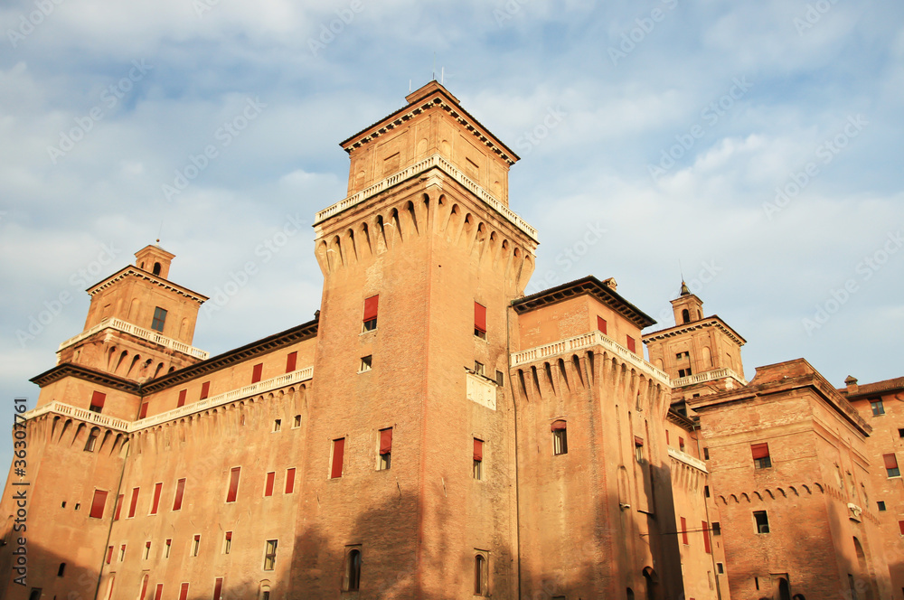 Castle in Ferrara city, Italy