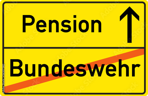 Schild Pension Bundeswehr