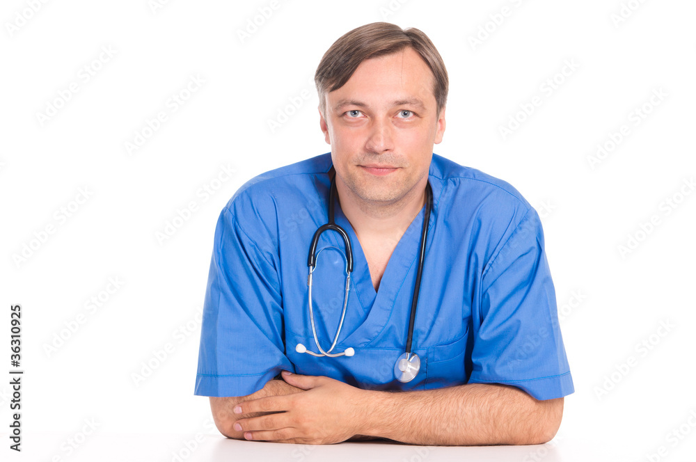 doctor on a white doctor on a white