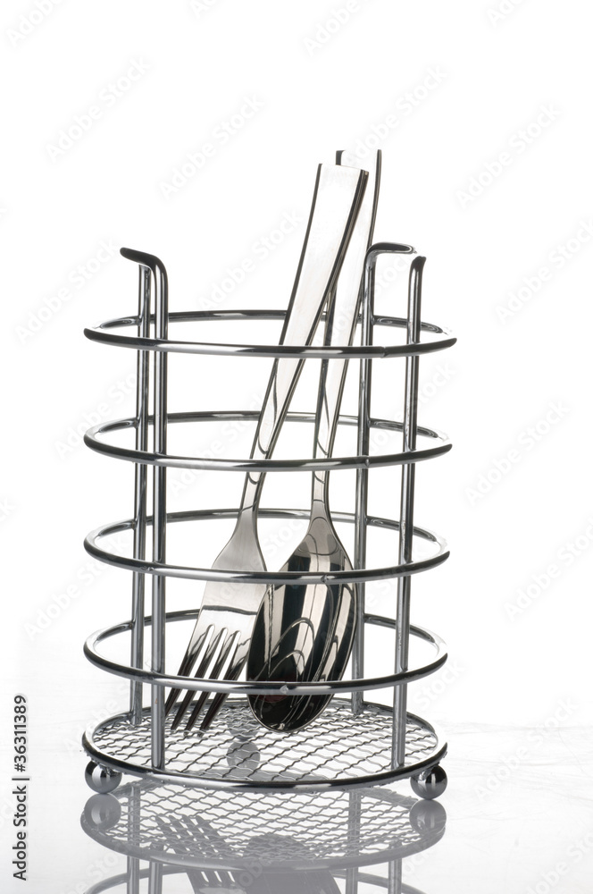 Kitchen utensils on white Kitchen utensils on white