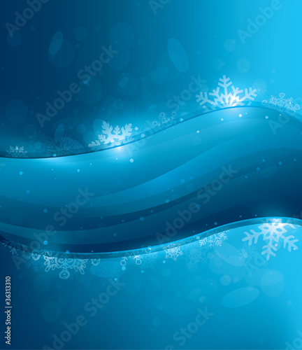 Blue Christmas Card