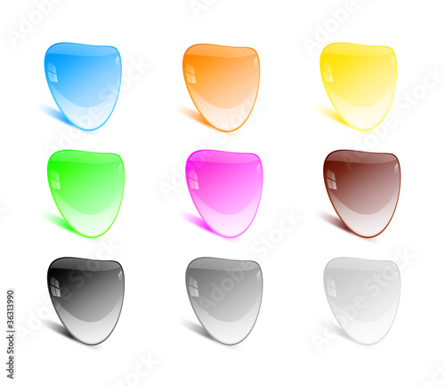 glass stones, button