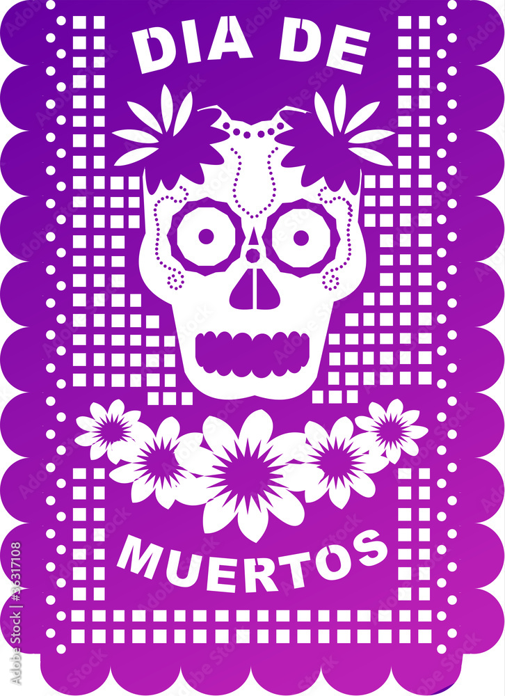 Papel Picado Día de Muertos Stock Photo | Adobe Stock
