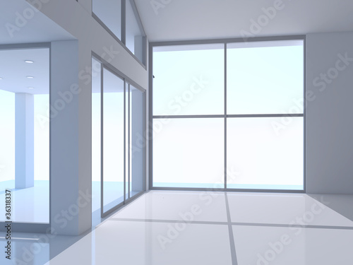 Wallpaper Mural Interno vuoto con finestre Torontodigital.ca
