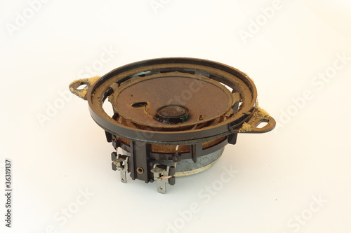 Old and broken car speaker(s)