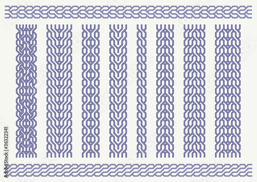 Vector set of celtic pattern. Decorative border ornaments