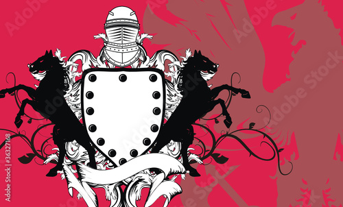 heraldic shield coat of arms crest horse background1