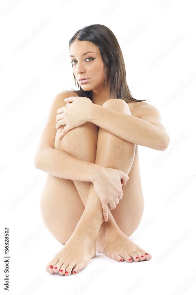 Obraz premium Beautiful Woman sitting and Feeling Good
