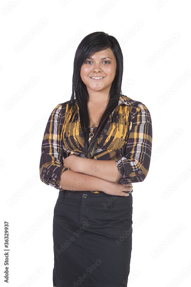 Cute Woman with her arms crossed Cute Woman with her arms crossed