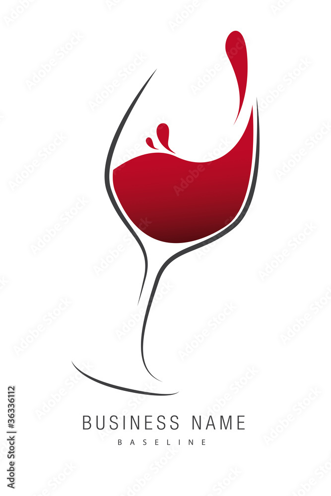 Vecteur Stock logo verre de vin | Adobe Stock