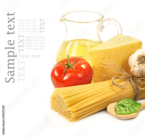 Pasta and food ingredients
