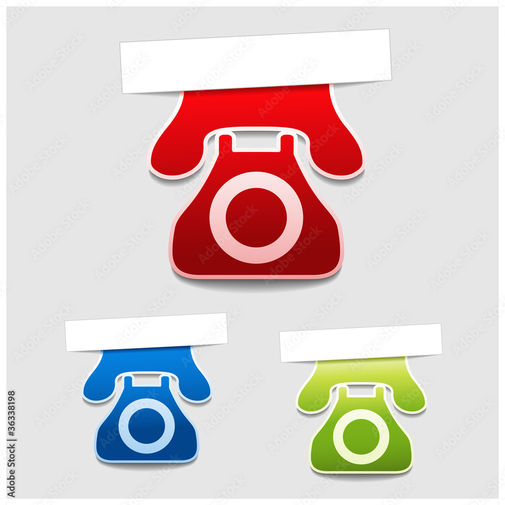 Vector phone labels