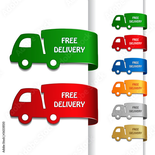 Vector cars of free delivery