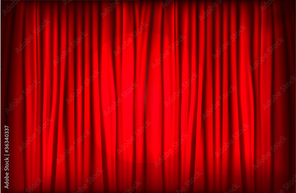 Background with red velvet curtain. Vector illustration. Background with red velvet curtain. Vector illustration.