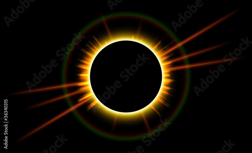 Fototapeta Naklejka Na Ścianę i Meble -  sun-solar-lunar eclipse