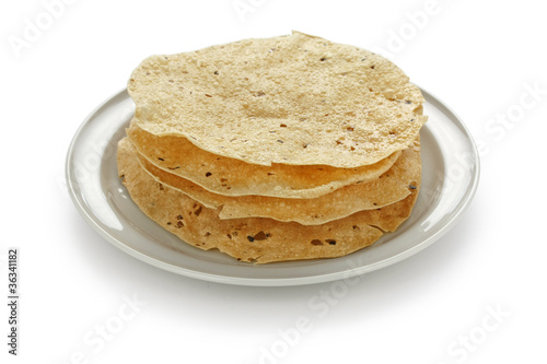 papad , indian traditional food photo