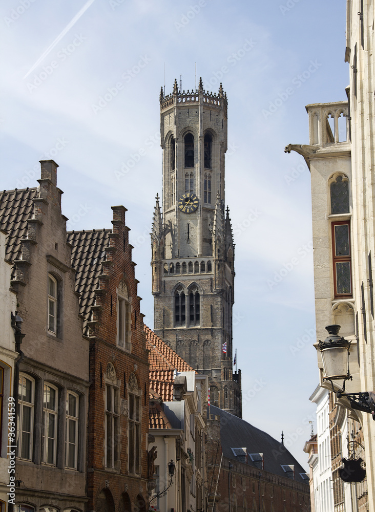 Obraz premium Belfort Tower in Bruges, Belgium