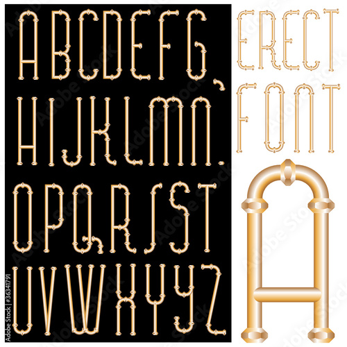 bronze erect font