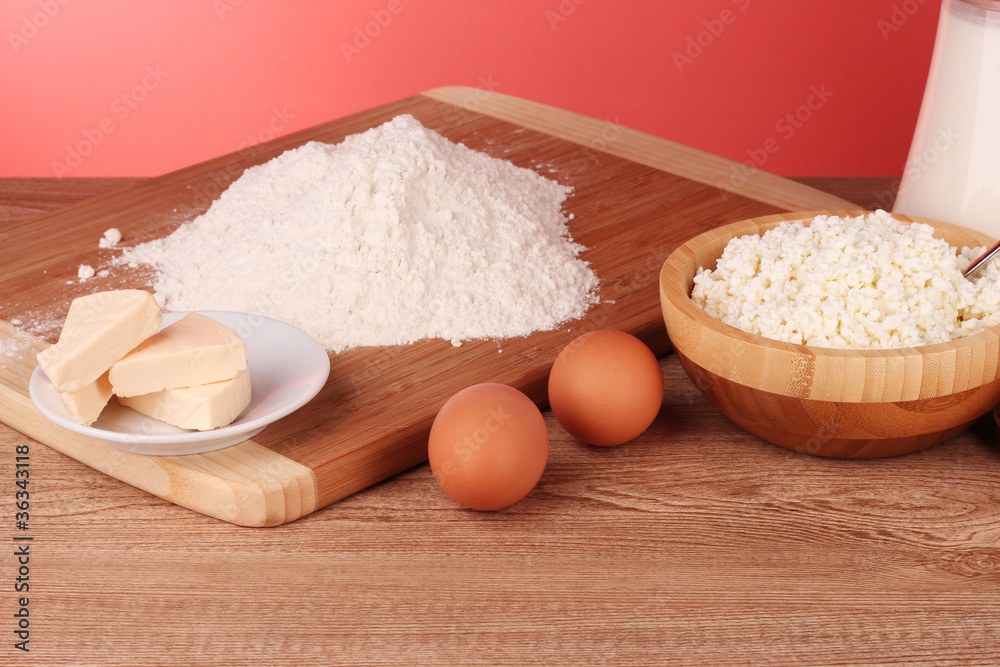 cooking dough on red cooking dough on red