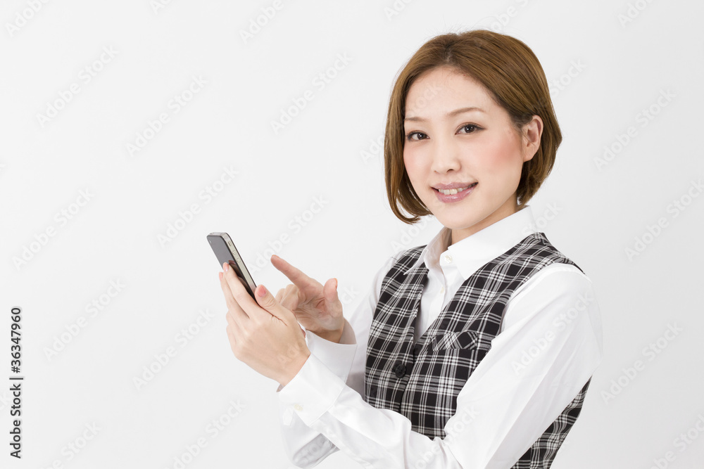 Asian woman using by mobile phone Asian woman using by mobile phone