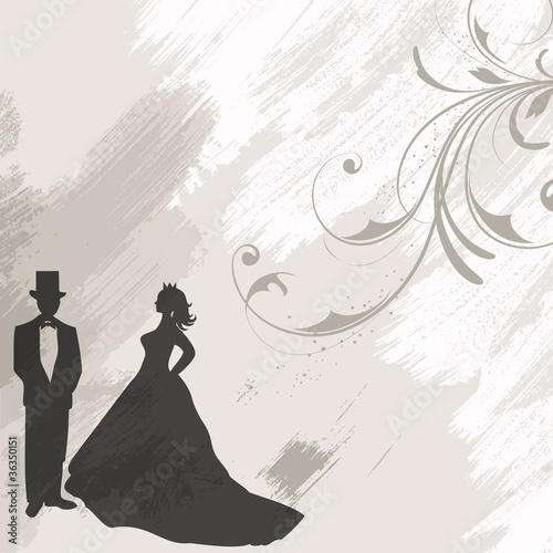 Einladung zur Hochzeit im Grunge Design