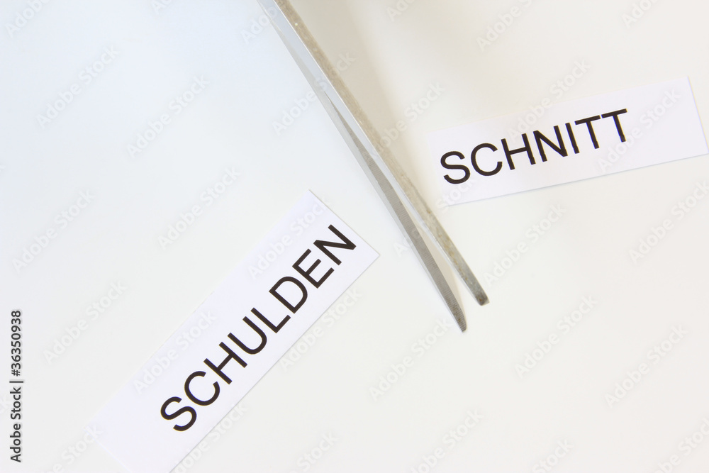Fototapeta premium Schuldenschnitt