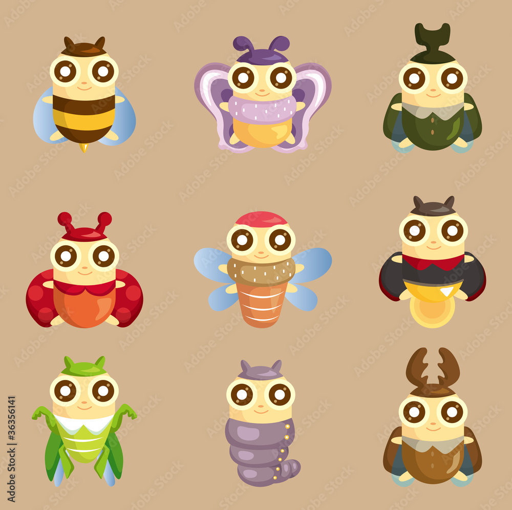 cartoon insect bug icon cartoon insect bug icon