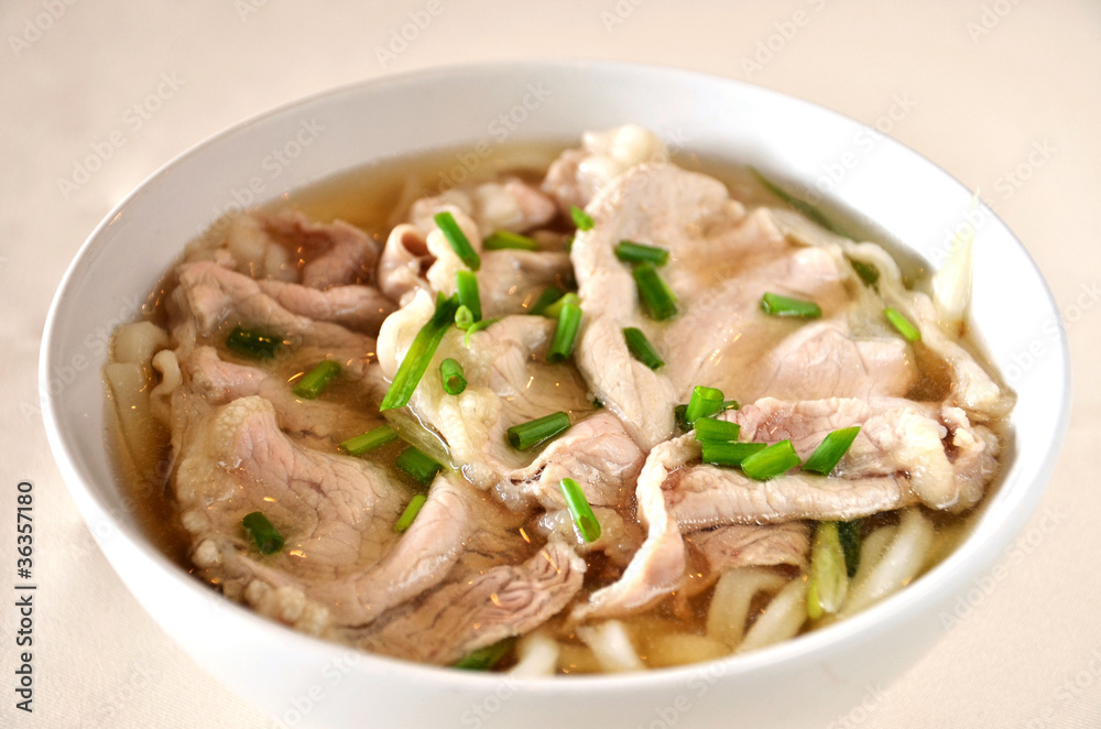 Japanese Udon noodle with pork Japanese Udon noodle with pork