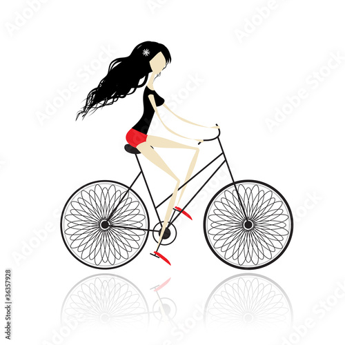 Girl cycling