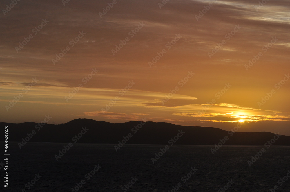 sunset in patagonia
