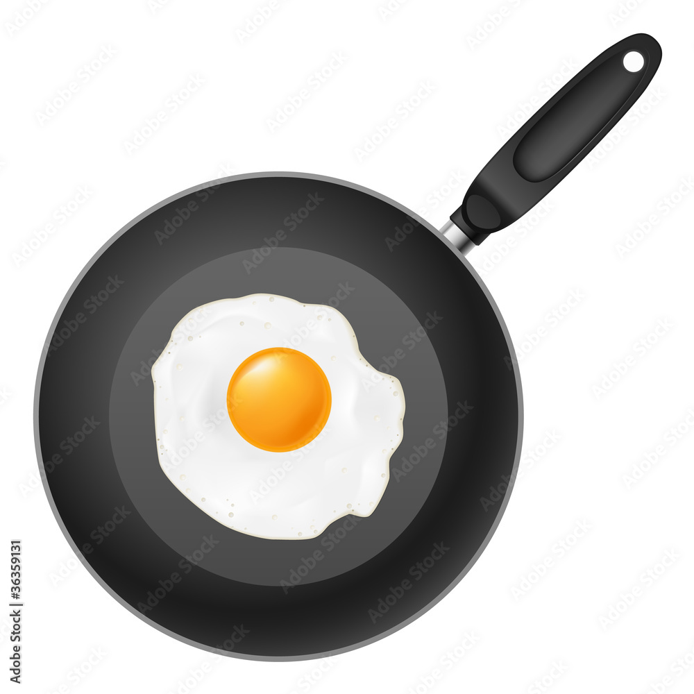 Frying pan with egg Frying pan with egg