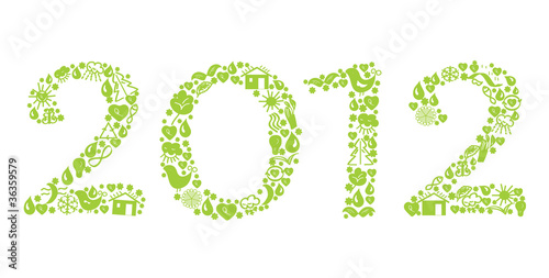 2012 new year ecological sign