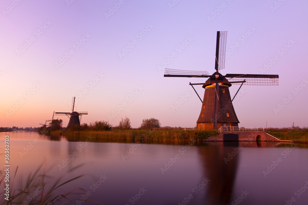 Windmills at Kinderdijk near Rotterdam