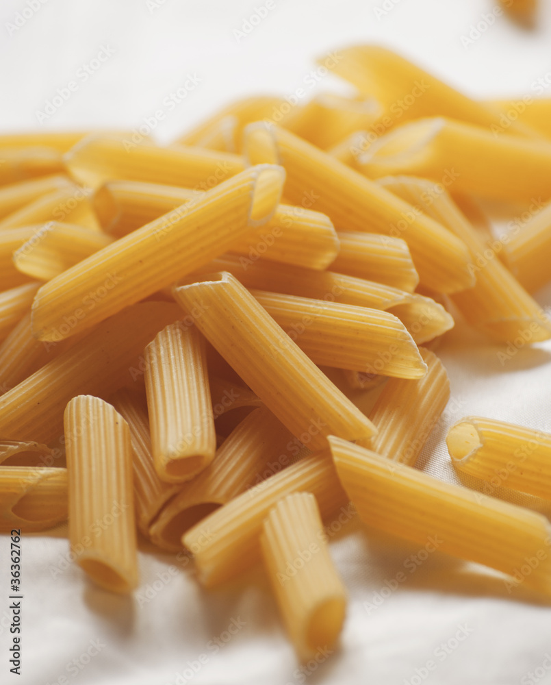 dried italian pasta (macaroni) isolated on white background dried italian pasta (macaroni) isolated on white background