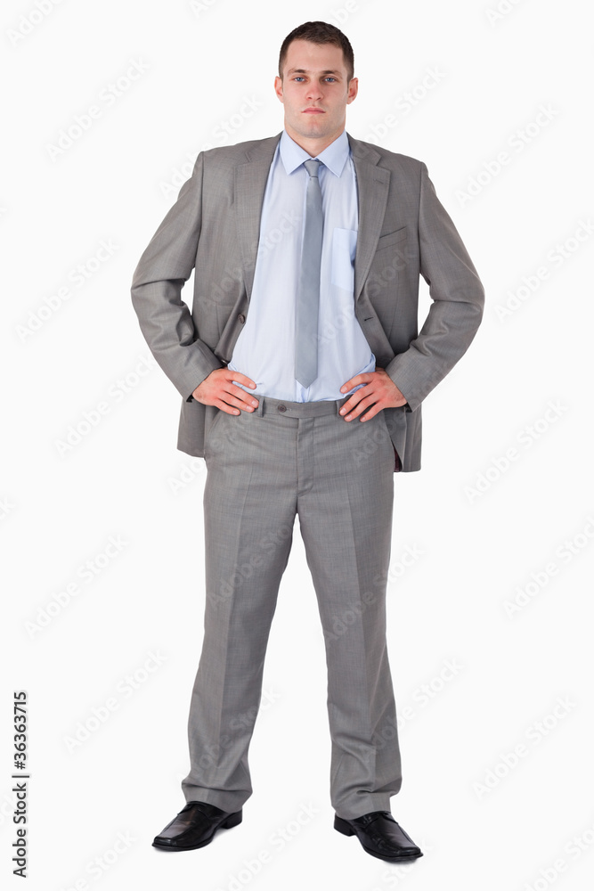 Businessman with arms akimbo Businessman with arms akimbo