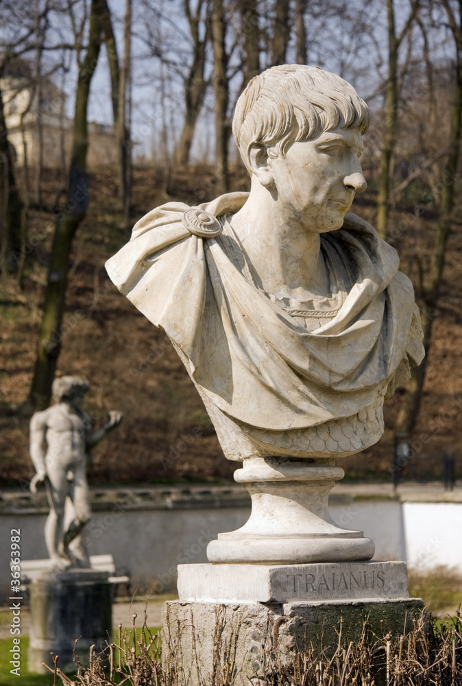 Sculpture of ancient Roman Emperor Trajan