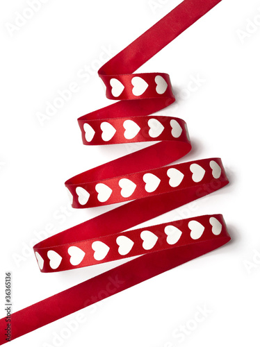 ribbon christmas tree photo