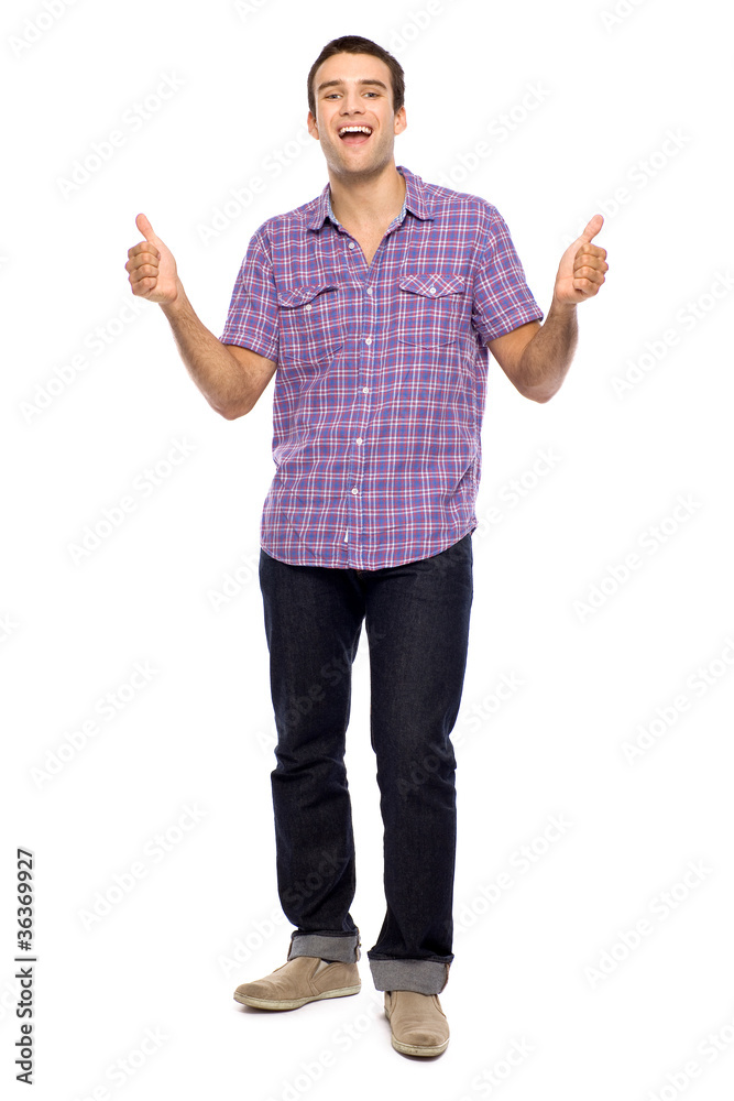 Man showing thumbs up Man showing thumbs up