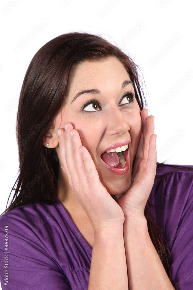 Beatiful Girl with Surprised Expression Beatiful Girl with Surprised Expression