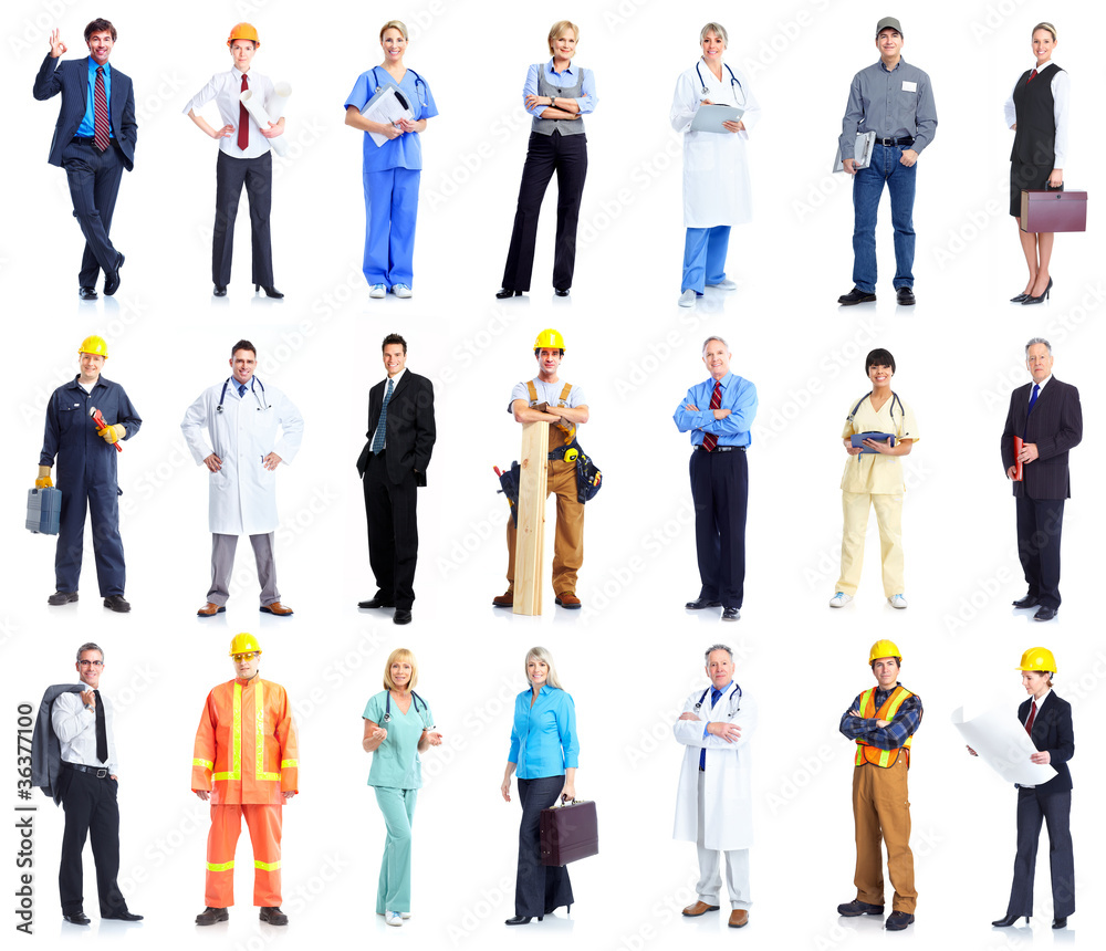 business people, doctor, worker, contractor