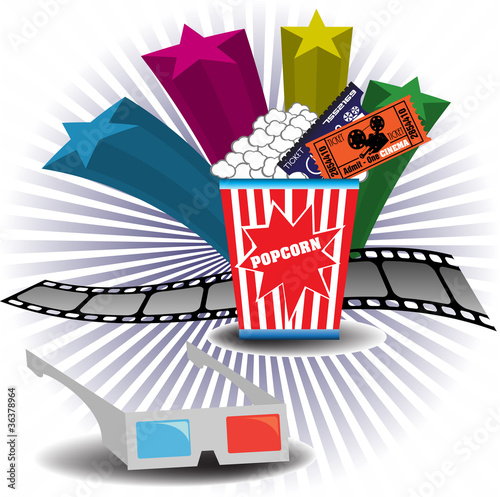 Popcorn and cinema tickets