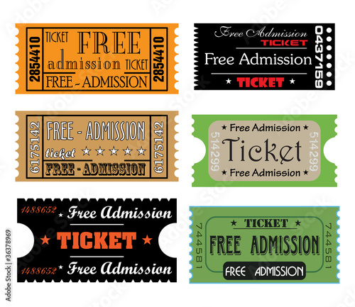 Free admission tickets