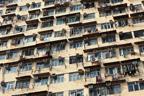 old apartment building in Hong Kong © leungchopan