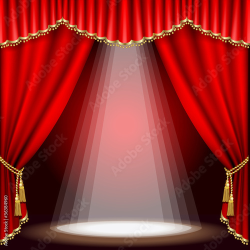 Theater stage. Mesh.