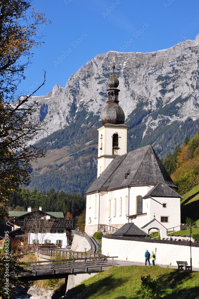 Kirche in Ramsau, Bayern